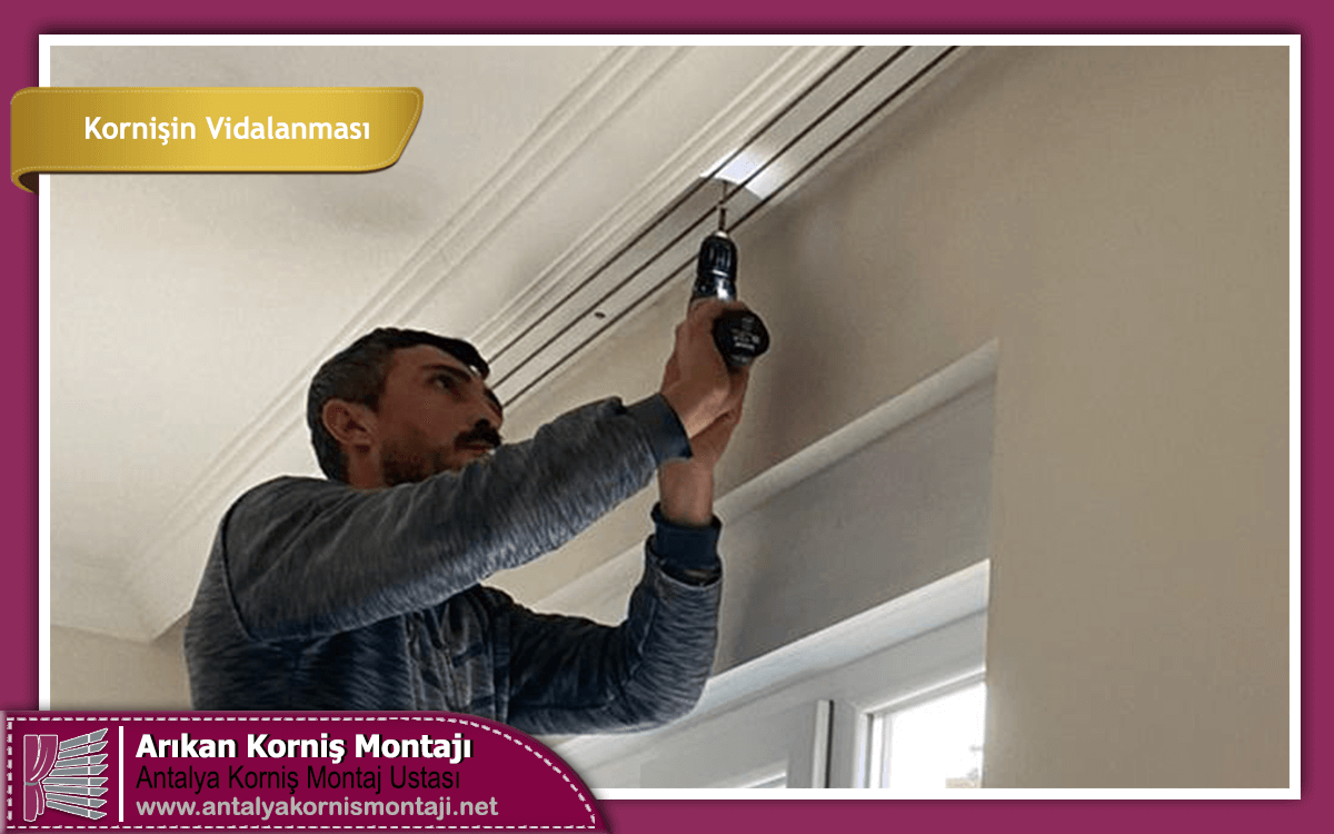 Plastik Kornişin vidalanması